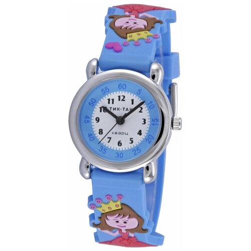 часы наручные для мальчика детские со стрелками тик так н105 2 гонки Наручные часы Тик-Так, голубой, мультиколор