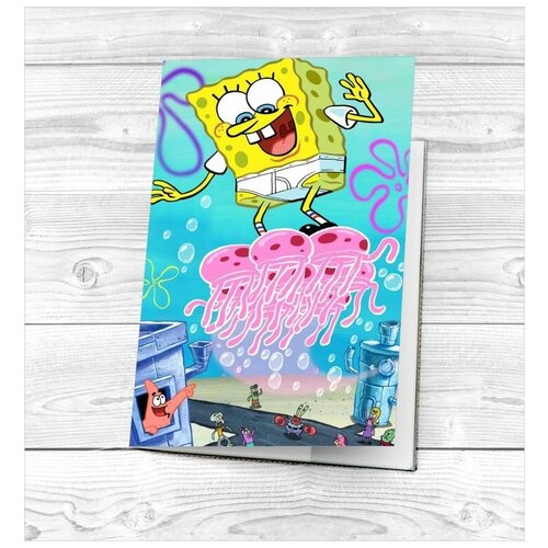 фото Обложка на паспорт губка боб квадратные штаны № 5 bugrikshop
