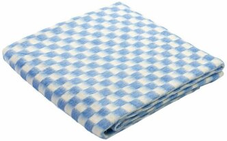 Детское байковое одеяло Мелкая клетка Синяя 57-3ЕТ 100х140