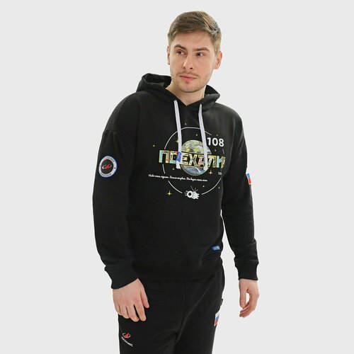 Худи Роскосмос, размер 54, черный