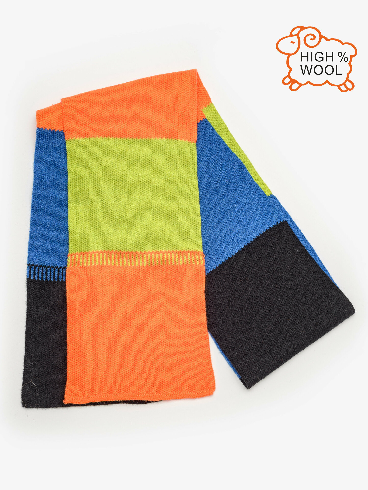 Шарф ARTEL для детей160х18 см синий оранжевый