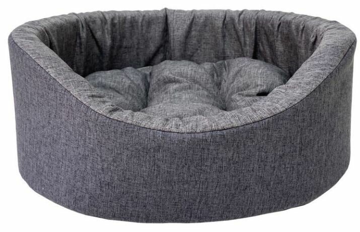 HOMEPET Лежак для домашних животных Жаккард Melange №1, графит, 43 см х 38 см х 15 см