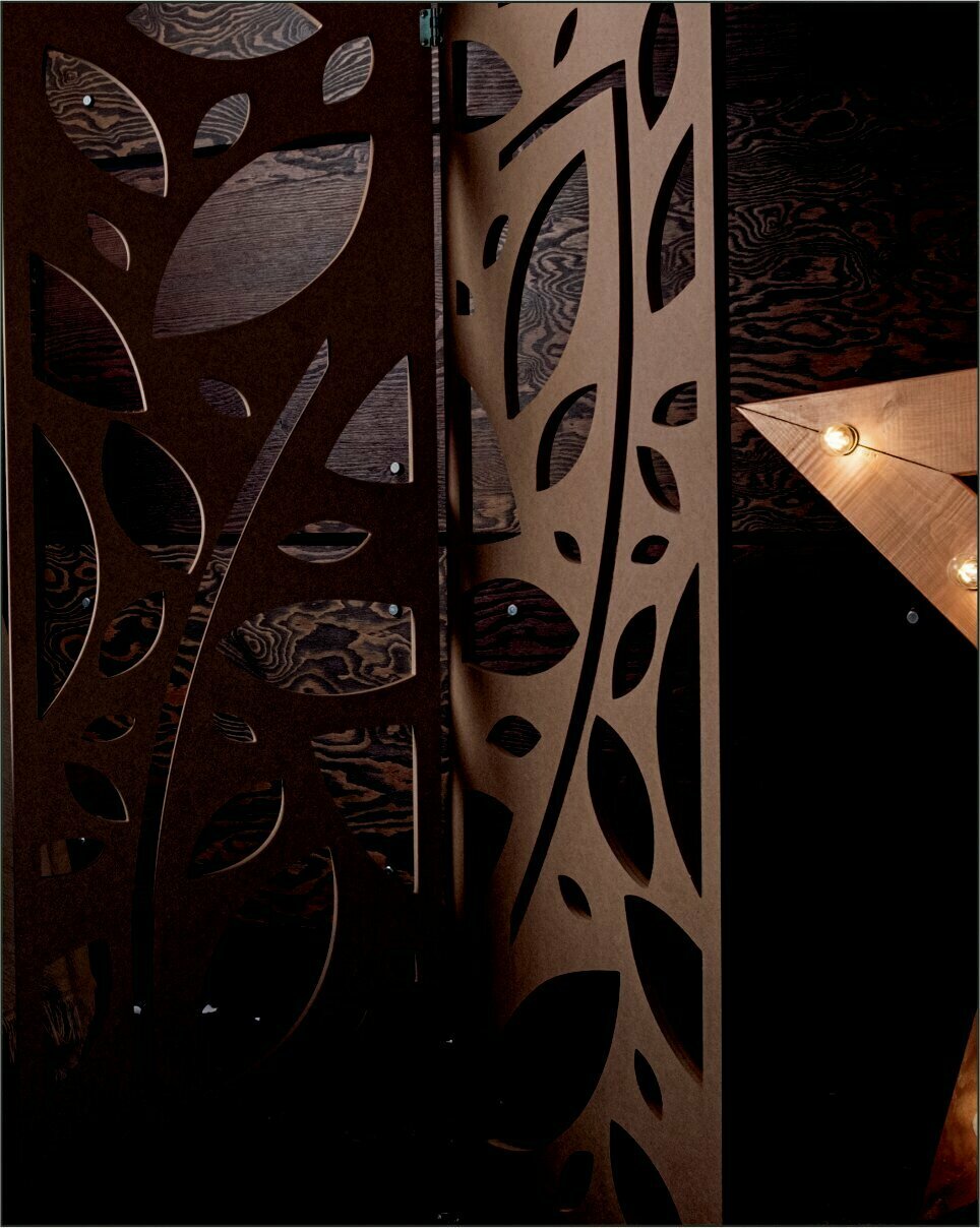 Ширма декоративная перегородка для комнаты коричневая 148см-100 см - фотография № 5