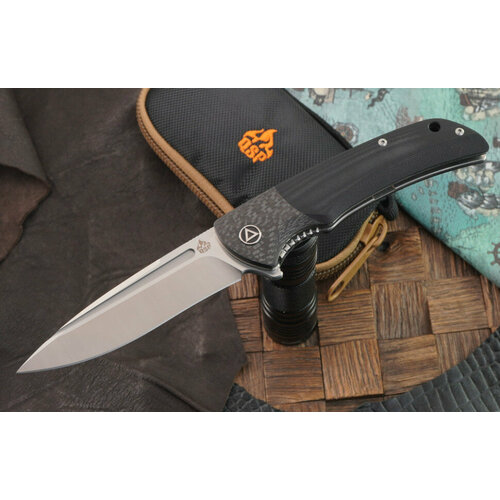 складной нож qsp knife penguin qs130 tbl сталь d2 рукоять карбон g 10 Складной нож QSP Knife Harpyie QS129-B