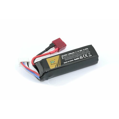 Аккумулятор Li-Pol 11.1V 401855 1400mAh разъем T-plug аккумулятор li pol 7 4v 7544128 5200mah t plug