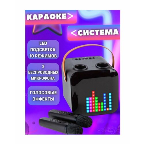 Караоке-система SP-100 с функцией смены голоса, управлением с телефона и подключением к ТВ, подсветка