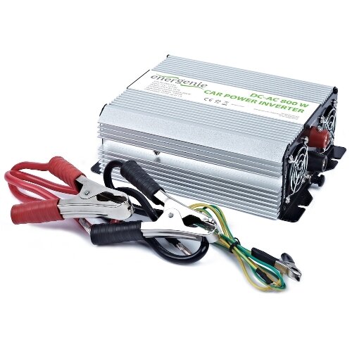 Инвертор автомобильный 12v -> 220V 800W Energenie EG-PWC-034 2 розетки, 1xUSB (на клеммы акк.)