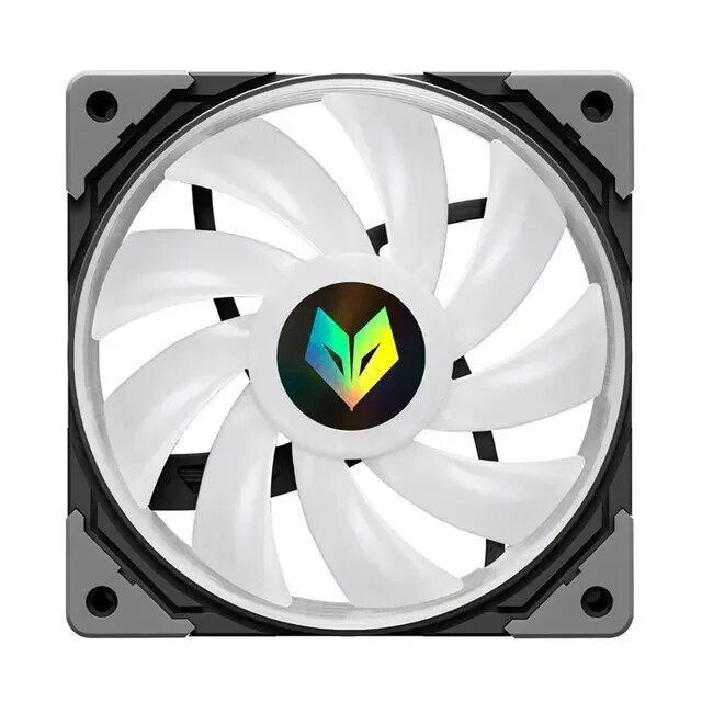фото Вентилятор Coolmoon CM-AS1 black PWM + 5V ARGB 120x120x25mm 0-2000RPM 23DBA hydraulic рама черная вентилятор белый 12 led BOX