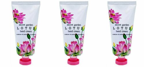 Jigott Крем для рук с экстрактом лотоса Secret Garden Lotus Hand Cream, 100 мл- 3 штуки