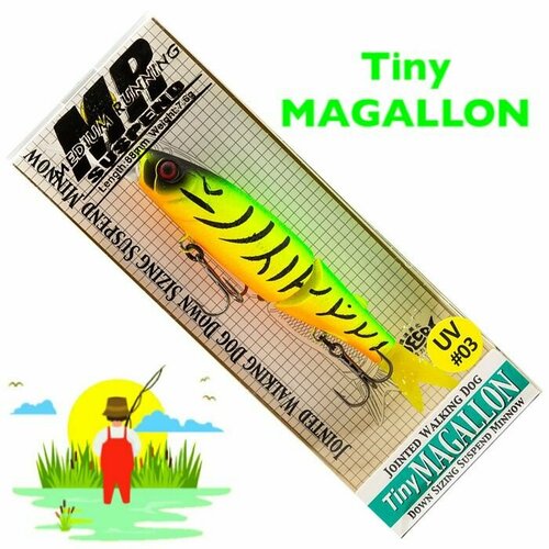 фото Воблер gс tiny magallon 88mr uv#03, 88 мм, 7.6 гр / суспендер / приманка для рыбалки на хищника grows culture