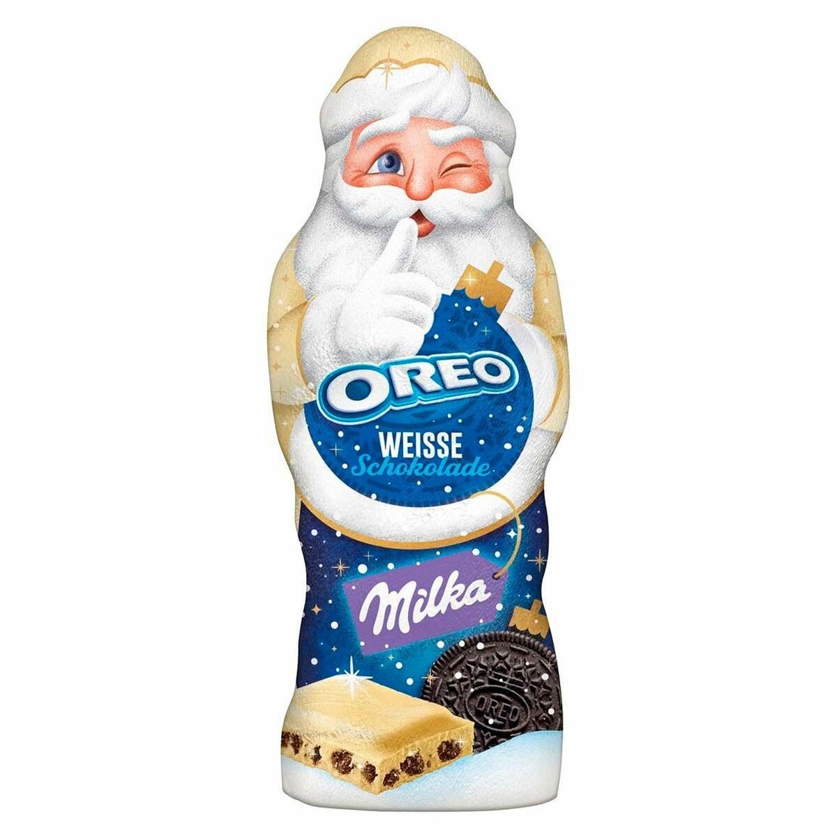 Новогодний подарочный набор белый шоколад Milka & OREO Xmas Santa White (Германия), 100 г