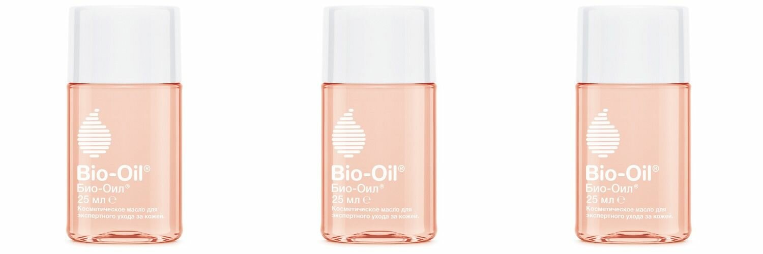 Bio-Oil Масло косметическое от шрамов растяжек неровного тона, 25 мл, 3 шт