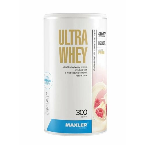 Maxler Ultra Whey 300 гр (Maxler) Малина-белый шоколад maxler ultra whey 450 гр пакет maxler белый шоколад и малина