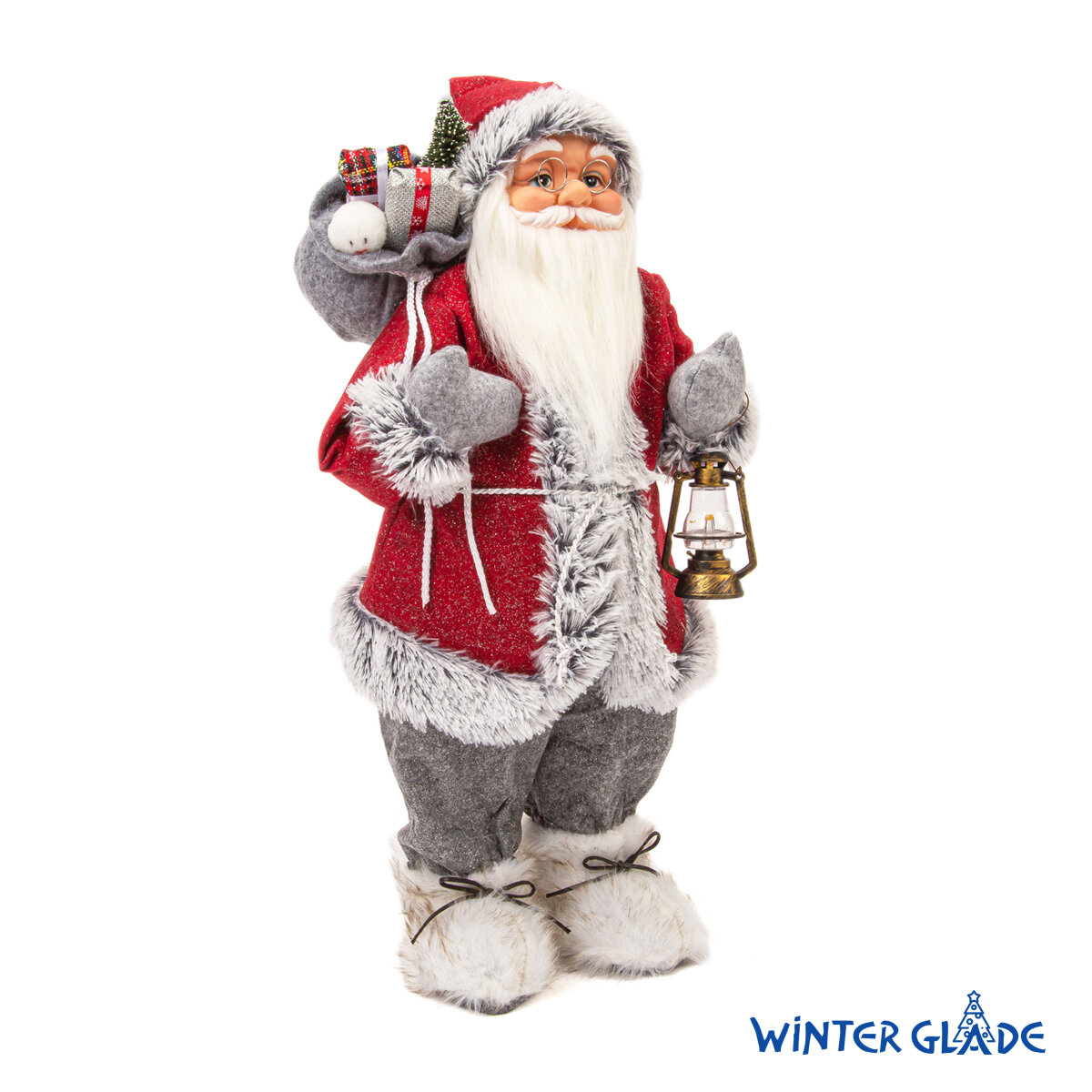 Фигурка новогодняя Дед Мороз Winter Glade красный/серый M2124