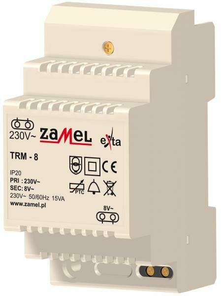 Zamel Трансформатор напряжения 230V AC / 8V AC 15VA, IP20, Zamel, арт. TRM-8