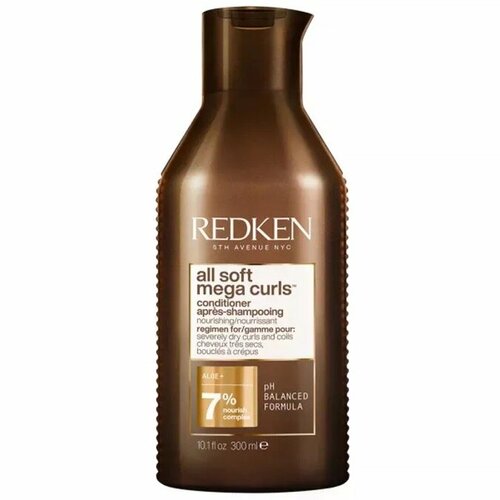 Redken All Soft Mega Curls Conditioner - Кондиционер для вьющихся волос 300 мл кондиционер для волос обогащенный витаминами bed head self absorbed mega vitamin conditioner кондиционер 750мл