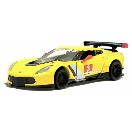 Машинка металлическая инерционная 2016 Corvette C7. R Race Car KT5397D 1:36 KINSMART