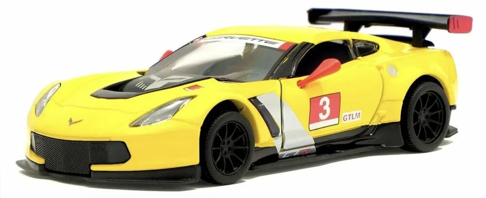 Машинка металлическая инерционная 2016 Corvette C7. R Race Car KT5397D 1:36 KINSMART