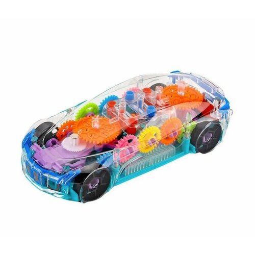 Прозрачная машинка с шестеренками для мальчика Светящаяся машинка - игрушка с музыкальным эффектоммашинка с шестеренками и музыкальным эффектом 780₽