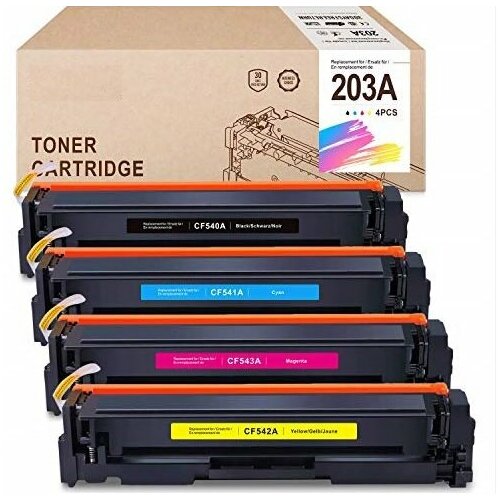 Картридж SF 203A комплект совместимые CF540A CF541A CF542A CF543A для HP LaserJet M254 M280 M281
