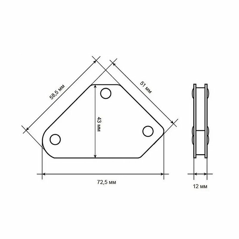 Магнитный держатель для сварки набор 3 штуки — фото 1