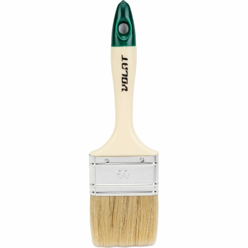 Кисть малярная плоская волат 10701-60 60 мм, натуральная, для краски, лака, олифы и эмали — фото 1