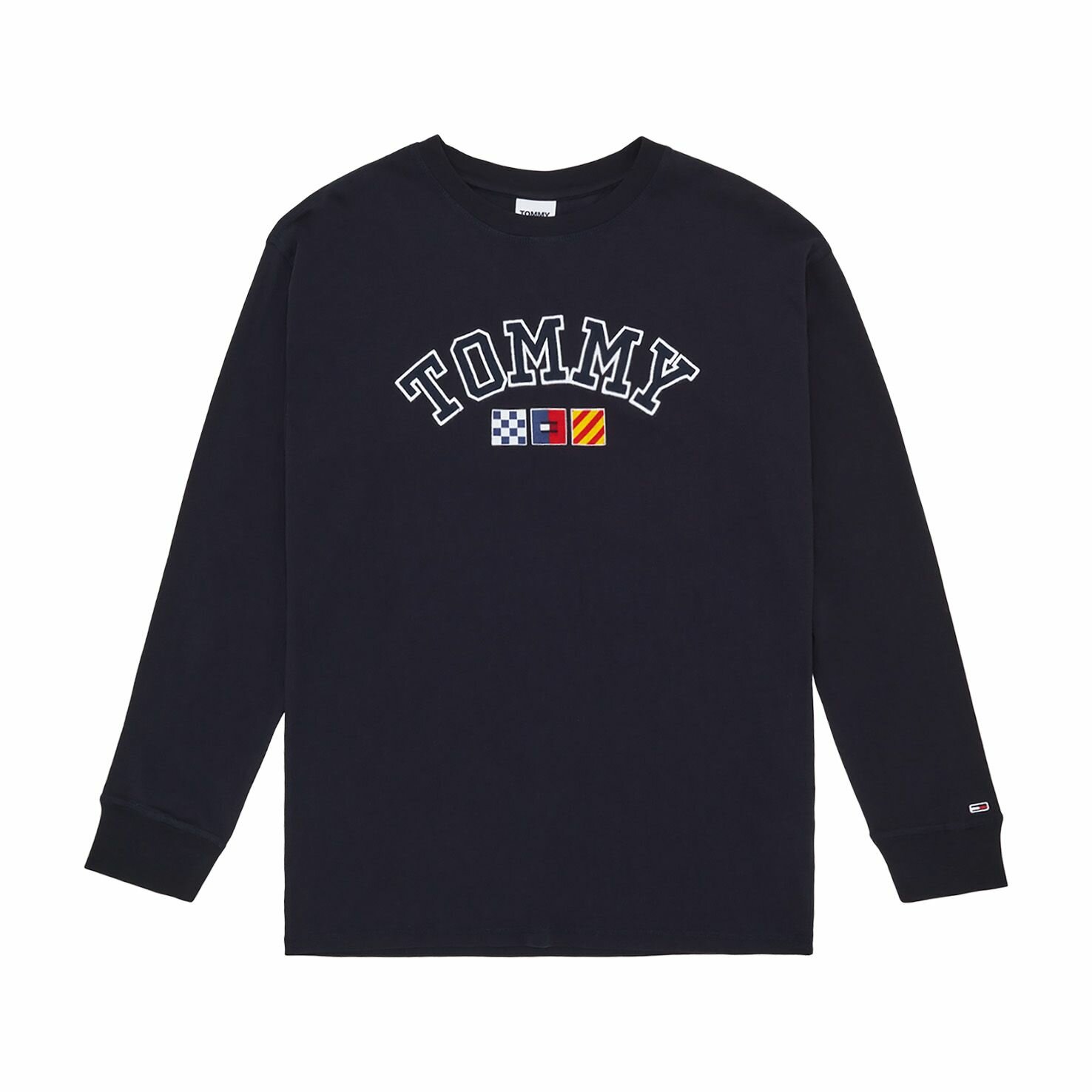 Свитшот Tommy Jeans TJW OVR ARCHIVE 2 LS, размер TXS, , синий