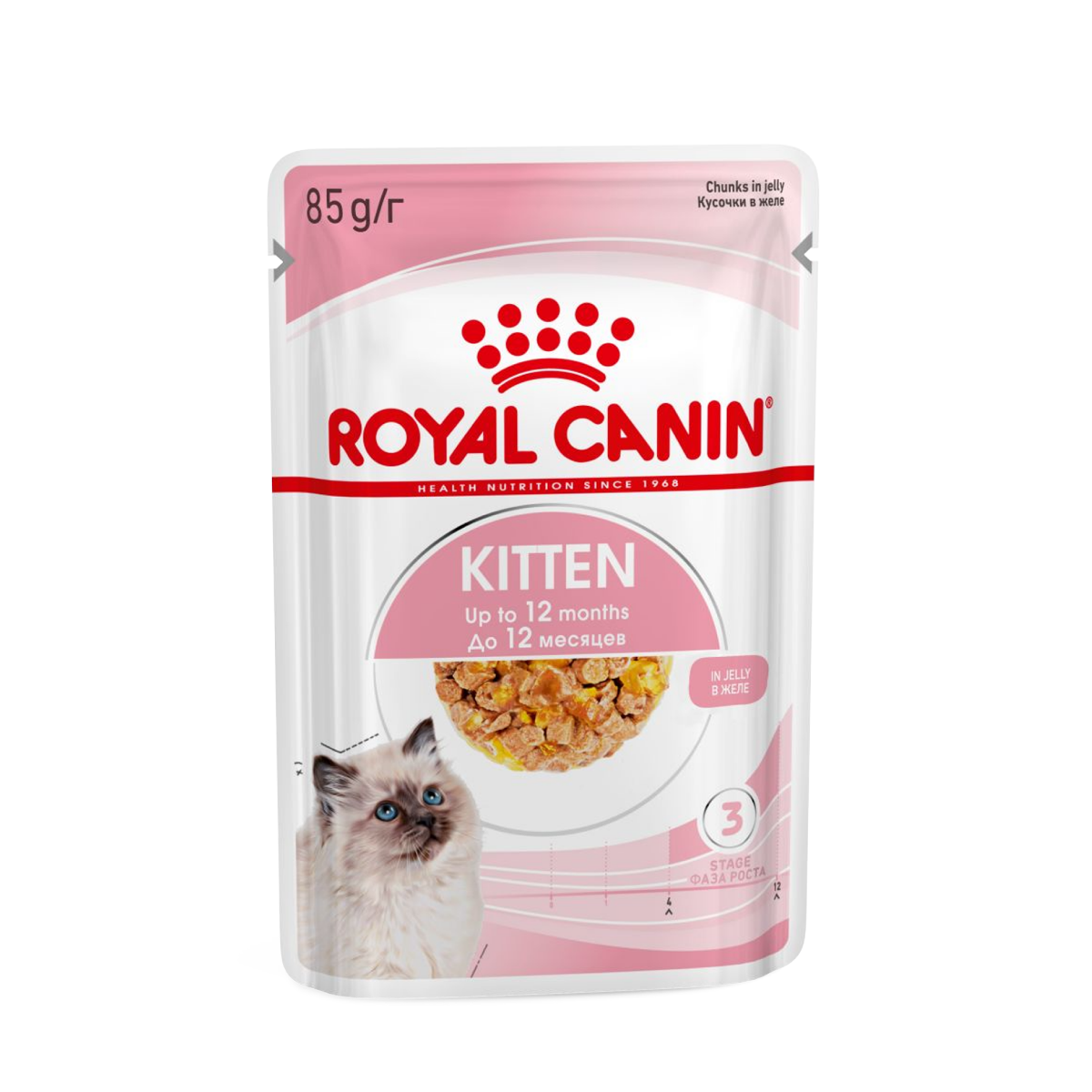 Влажный корм в соусе для котят Royal Canin Kitten (Киттен) для котят в возрасте до 12 месяцев в соусе 28х0,085кг