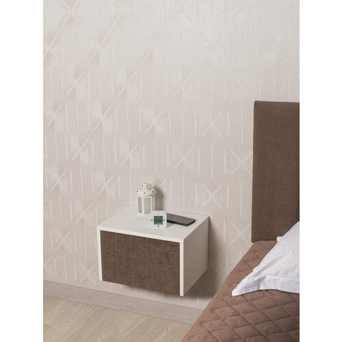 Тумба прикроватная подвесная Puffsib белаякоричневая 4400₽