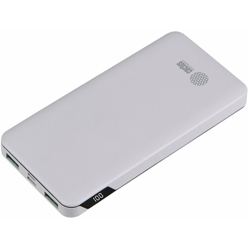 Аккумулятор внешний универсальный Cactus PowerBank CS-PBFSKT-10000 Li-Pol 10000mAh 2.1A+2.1A белый 2xUSB материал пластик