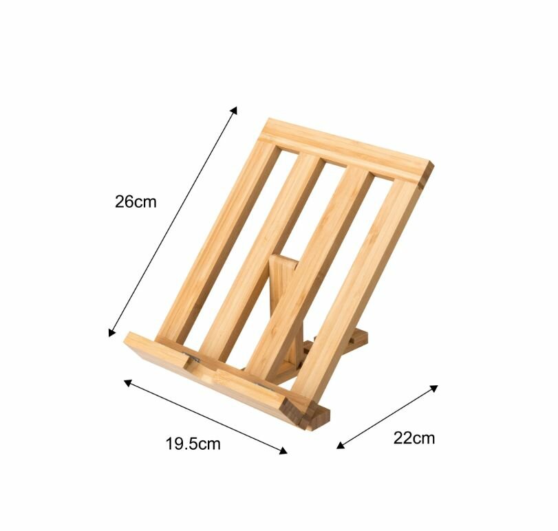 Подставка для планшета 19.5x4.5x26 см бамбук цвет бежевый