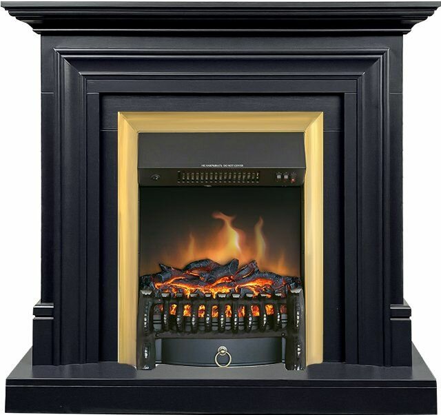Каминокомплект Bradford - Серый графит с очагом Fobos FX Brass