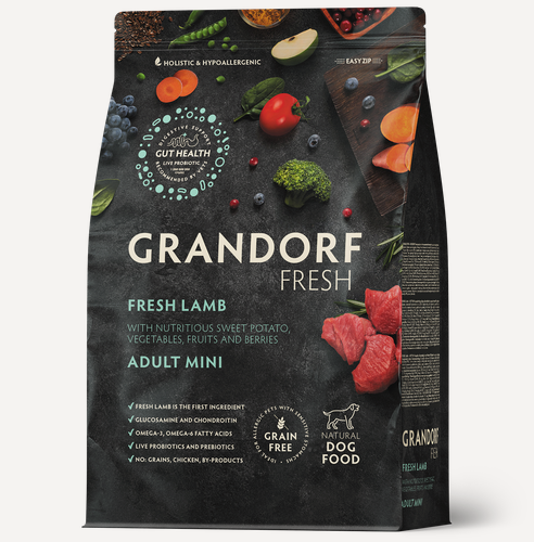 Изображение товара Grandorf Fresh сухой корм для собак мелких пород свежее мясо ягненка с бататом 3кг