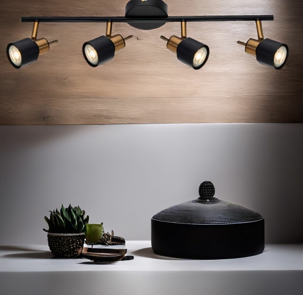 фото Спот. Потолочный поворотный светильник черного цвета на 4 лампы, от Getogazov Family №282248-722034