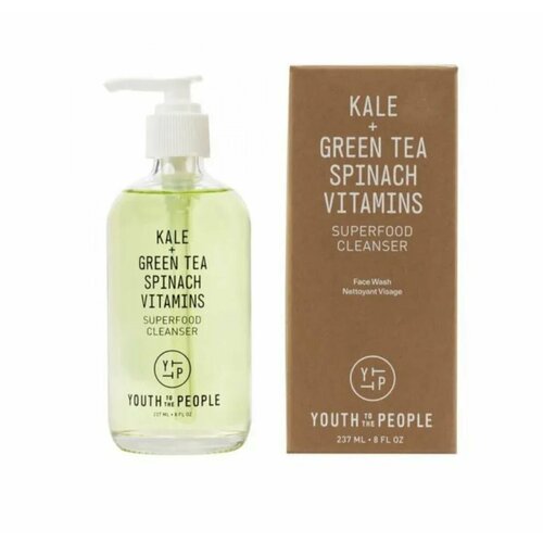 YOUTH To The PEOPLE Успокаивающее и противовоспалительное средство для умывания KALE+GREEN TEA SPINACH VITAMINS superfood cleanser 237 ml