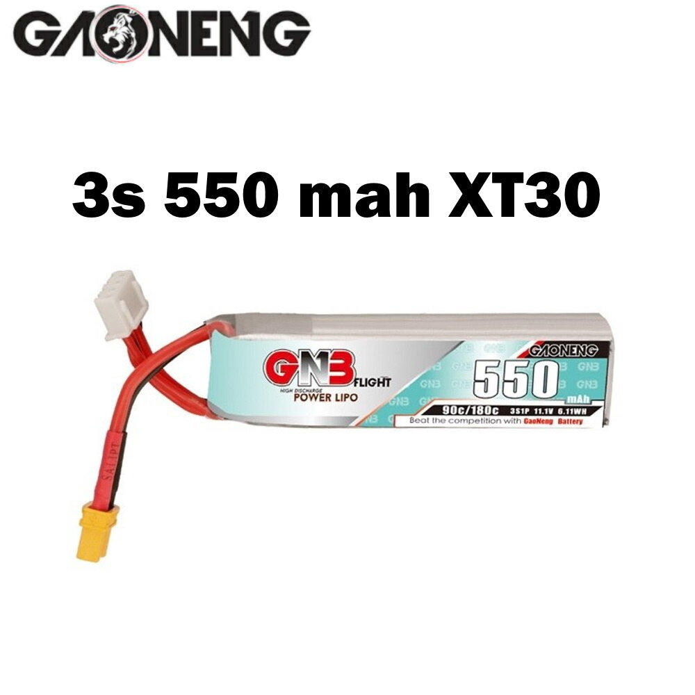 Аккумулятор Lipo GNB 3S 11,1 в 550 мАч 90C/180C HV разъем XT-30 для Fpv