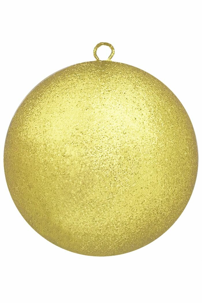 Шар на елку 8см, 1шт, новогодний золотой глянцевый, Crystal Trees — фото 1