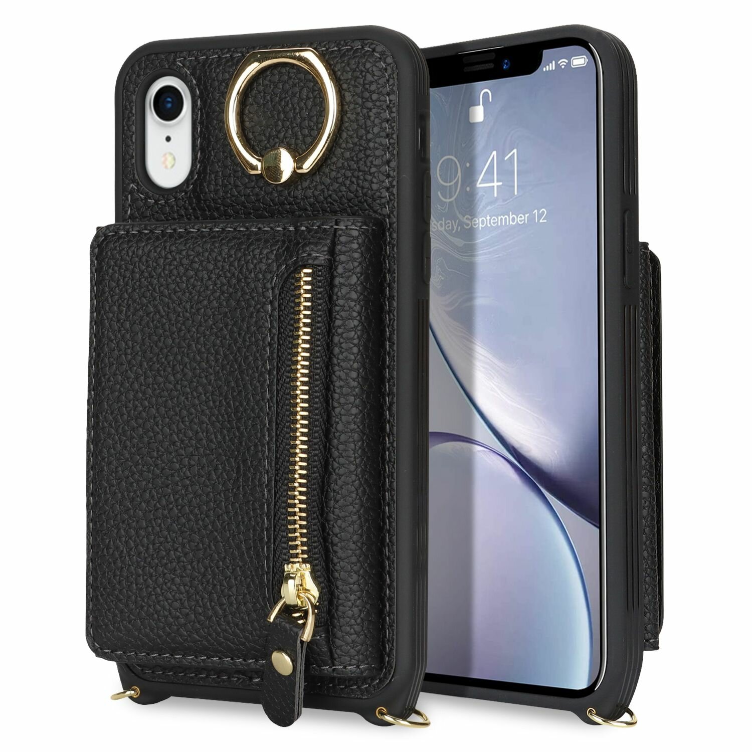 Чехол для iPhone XR 6.1" ZipWallet черный