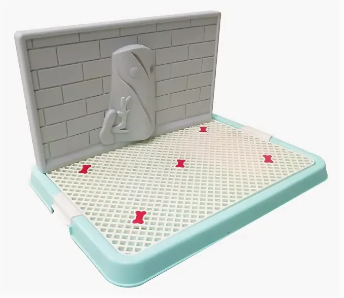 Туалет для собак со стенкой 67*52*29 см большой (зелёный) Zooone