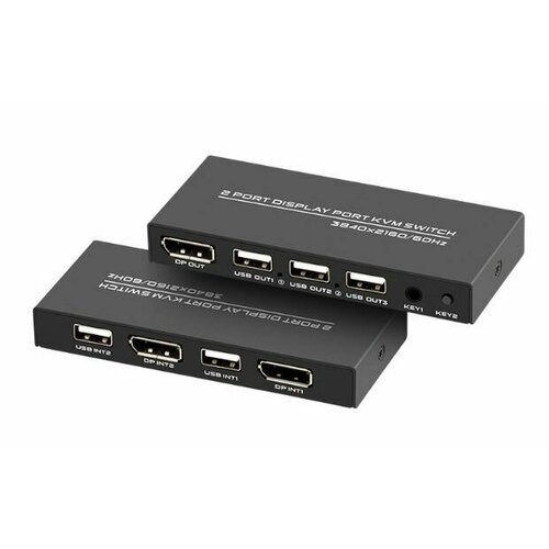 DP KVM USB 2-1 коммутатор КВМ 4к свитчер Displayport 2 ПК на 1 мониторклавмышь 38402160 60Hz 3500₽
