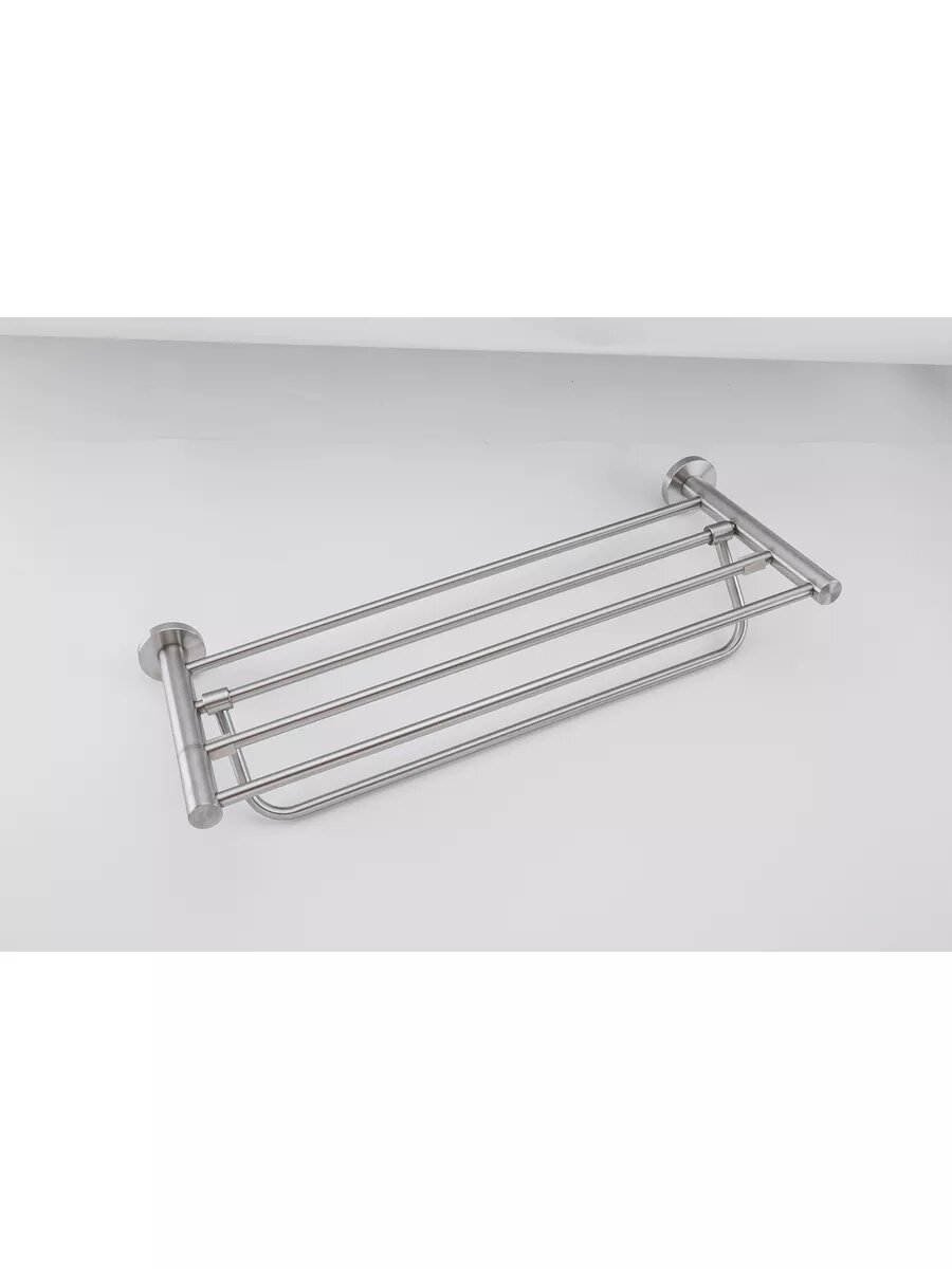 Полка для полотенец Frap F30124, 60 см, нержавеющая сталь, сатин — фото 1