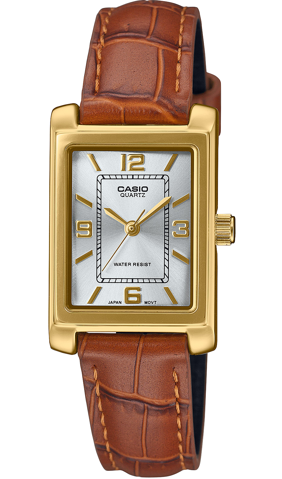 Наручные часы CASIO, золотой, коричневый, серебряный