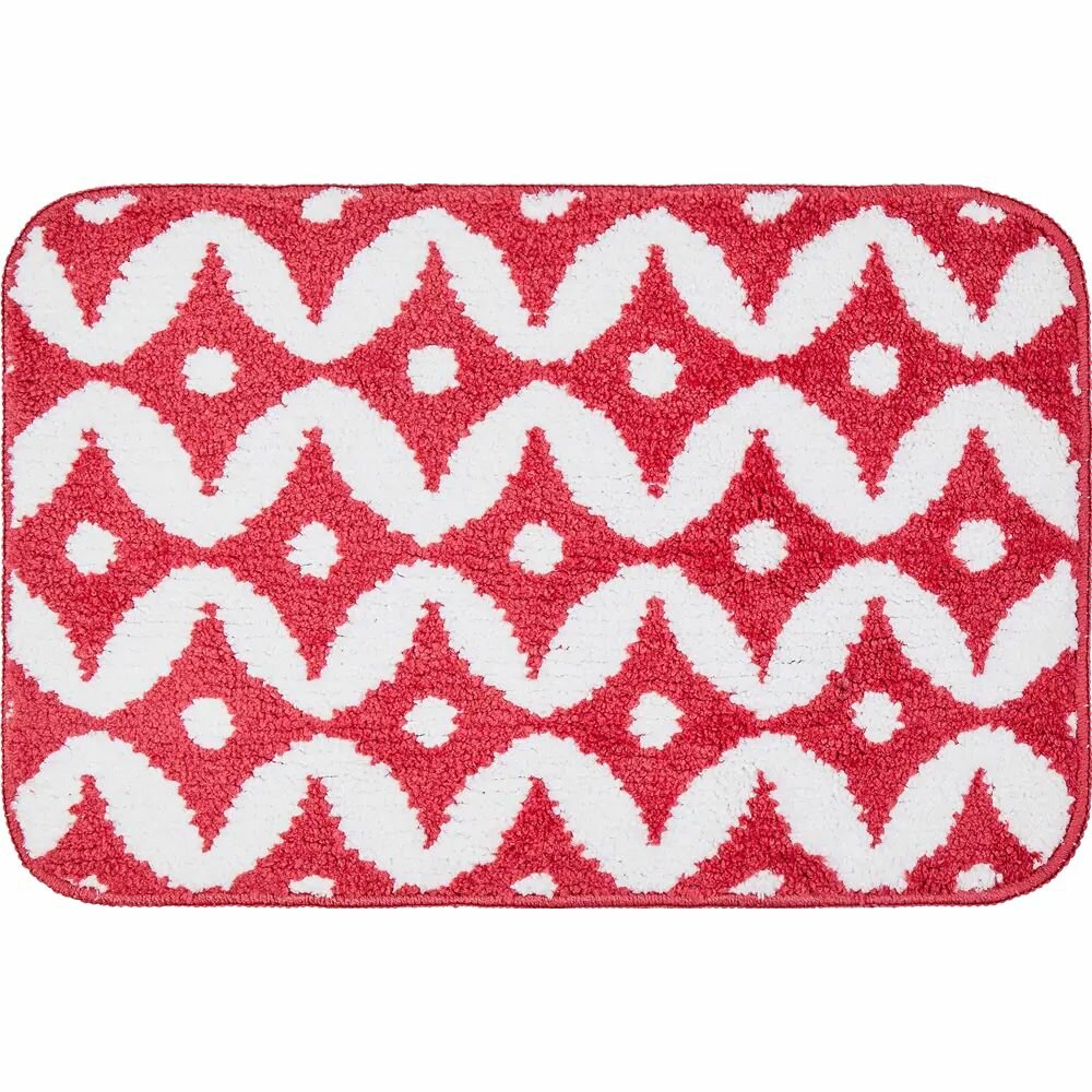 Коврик декоративный полиэстер Microfiber HF-1004-4638 40x60 см цвет красный