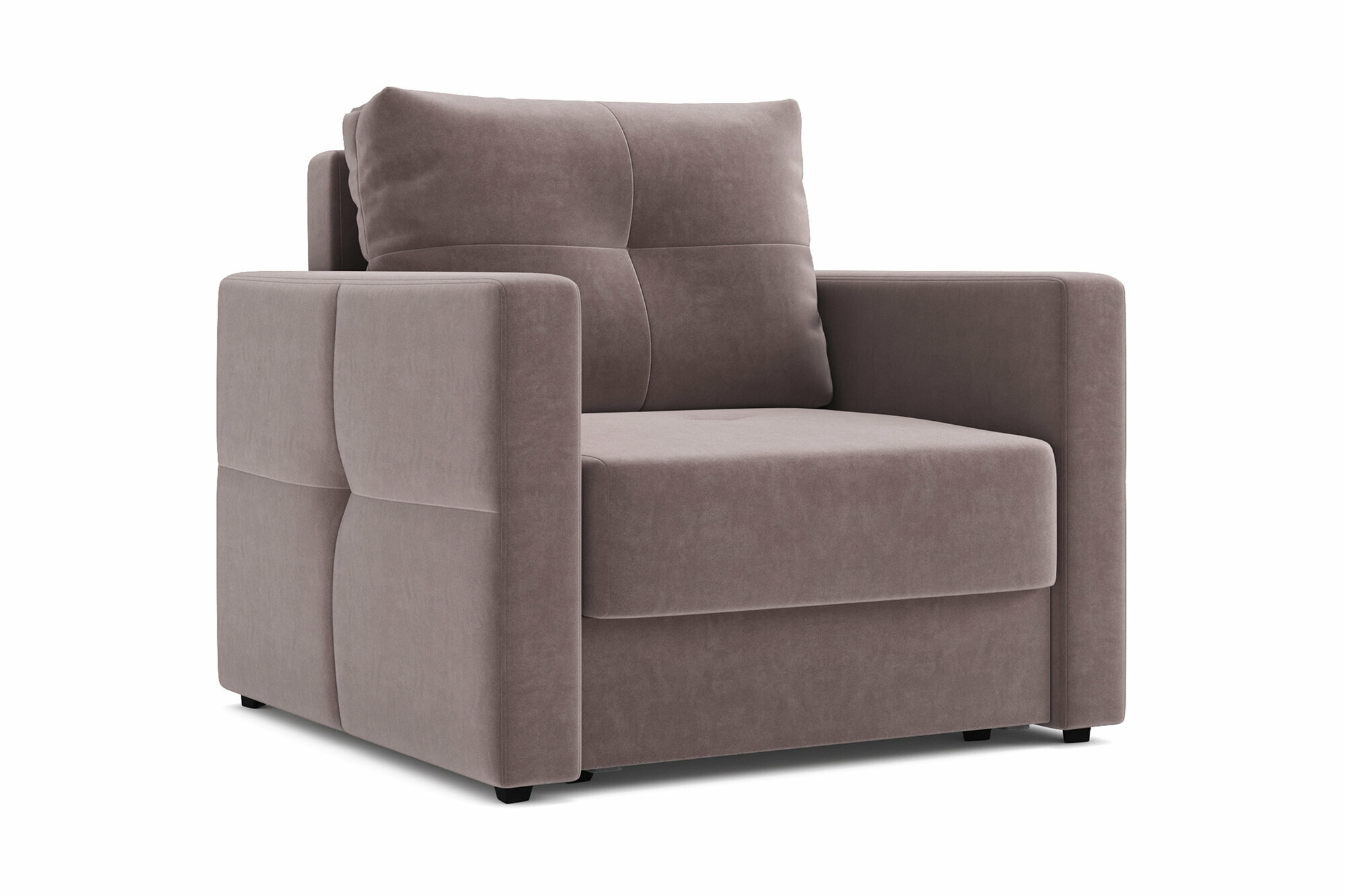 Кресло-кровать раскладное Нонтон Вита, 97x93x95 см, еврокнижка, велюр светло-коричневое