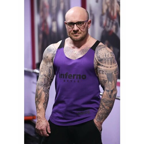 фото Майка inferno style, размер 2xl, фиолетовый