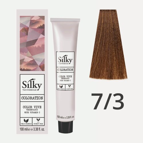 Изображение товара Краска для волос профессиональная Silky Color Vive/Ultralift 7/3 Русый Золотистый, 100 мл