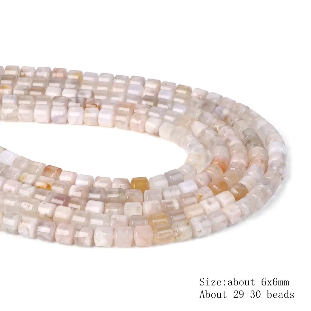 Бусины из агата розового цвета vinswet 6 Sakura agate