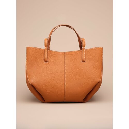 Сумка тоут JACK ARNO фактура матовая коричневая 13430₽