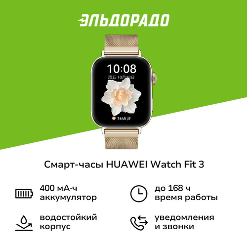 Смарт-часы HUAWEI Watch Fit 3 Golden Milanese 9999₽