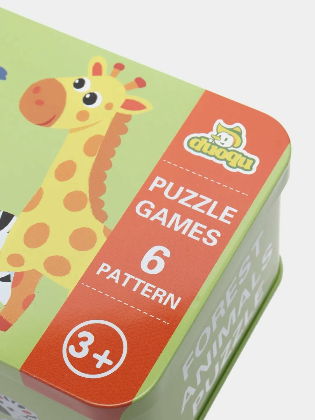 Пазлы в жестяной коробке, развитие моторики, речи, чтения, животные, птицы, 3-5 лет — фото 1